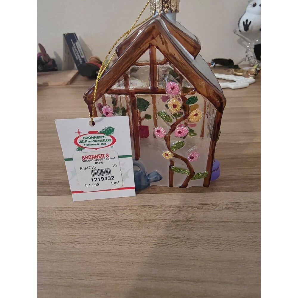 Christmas greenhouse ornament